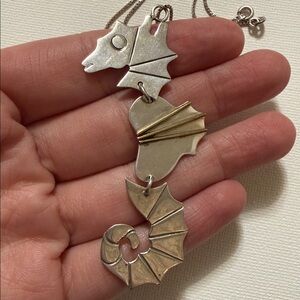 Elegant Sterling Silver 925 Seahorse Pendant Necklace 🐚